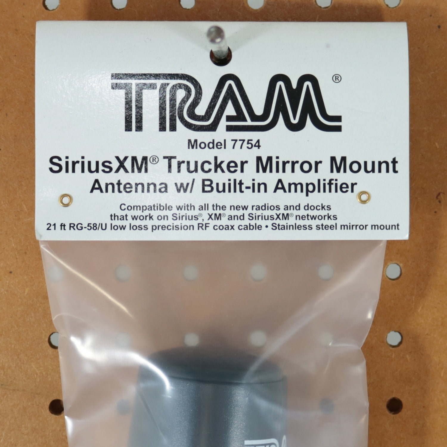 Tram Satellite Radio Mirror-Mount Trucker Antenna with RG58 Coaxial Cable and SMB-Female Connector