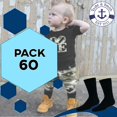 thumbnail image 2 of Yacht & Smith Children & Kids Wholesale Bulk Sports Crew, Athletic Case Pack Socks, by SOCKS'NBULK (60 Pairs Black, Kids 6-8 (Shoe size 4-7.5)), 2 of 7