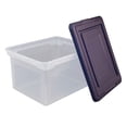 thumbnail image 5 of Office Depot Stackable File Tote Box, Letter/Legal Size, 10 13/16in.H x 14 1/8in.W x 18in.D, Blue/Clear, 170007, 5 of 7