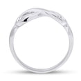 thumbnail image 4 of AFFY Round Cut White Natural Diamond Accent Infinity Engagement Ring In 14k White Gold Over Sterling Silver Ring Size-6.5, 4 of 6
