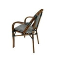thumbnail image 5 of Black and White with Arms, French Bistro Patio Dining Chair by Chivari, 2 Chair Bundle by Chivari, 5 of 10