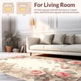thumbnail image 2 of ODIKA 8'x10' Machine Washable Non-Slip Area Rug, Pastel Rose Garden with Symmetrical Ornamental Flourishes High Traffic Rug, Rose, 221484, 2 of 7