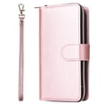 thumbnail image 2 of For Iphone 15 Pro Max 9 Card Slots Zipper Wallet Bag Leather Phone Case(Rose,iPhone 12, 2 of 7
