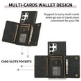 thumbnail image 4 of Allytech Slim Wallet Case for Samsung Galaxy S23 Ultra, Business Premium PU Leather Multi-Card Slots Anti-Drop Anti-Scratch Full Body Protection Kickstand Case for Samsung Galaxy S23 Ultra - Black, 4 of 6