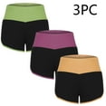 thumbnail image 2 of Ltctricy Women's Athletic Shorts 3 Pc Soft Comfy High Waisted Color Block Booty Running Shorts Summer Lounge Workout Shorts, 2 of 4