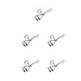 thumbnail image 2 of relayinert Eyelashes Curler Tweezers Eyelashes Cliper for Natural Curling Tools A6 chrome 5Set, 2 of 5