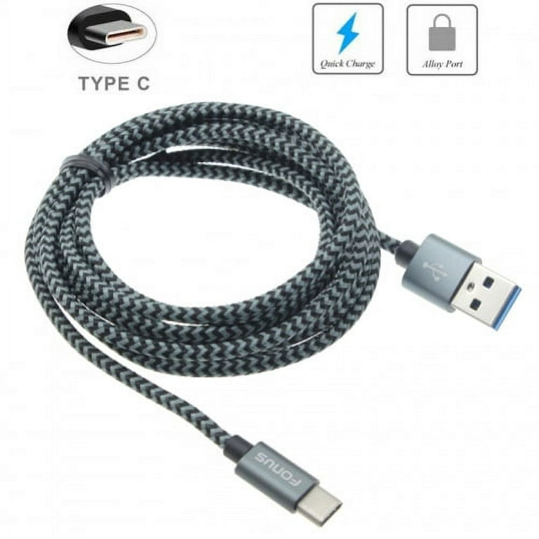 Type-C 6ft USB Cable for Motorola Moto G Pure - Charger Cord Power Wire  USB-C Long Fast Charge Sync High Speed Black L2A Compatible With Motorola  Moto