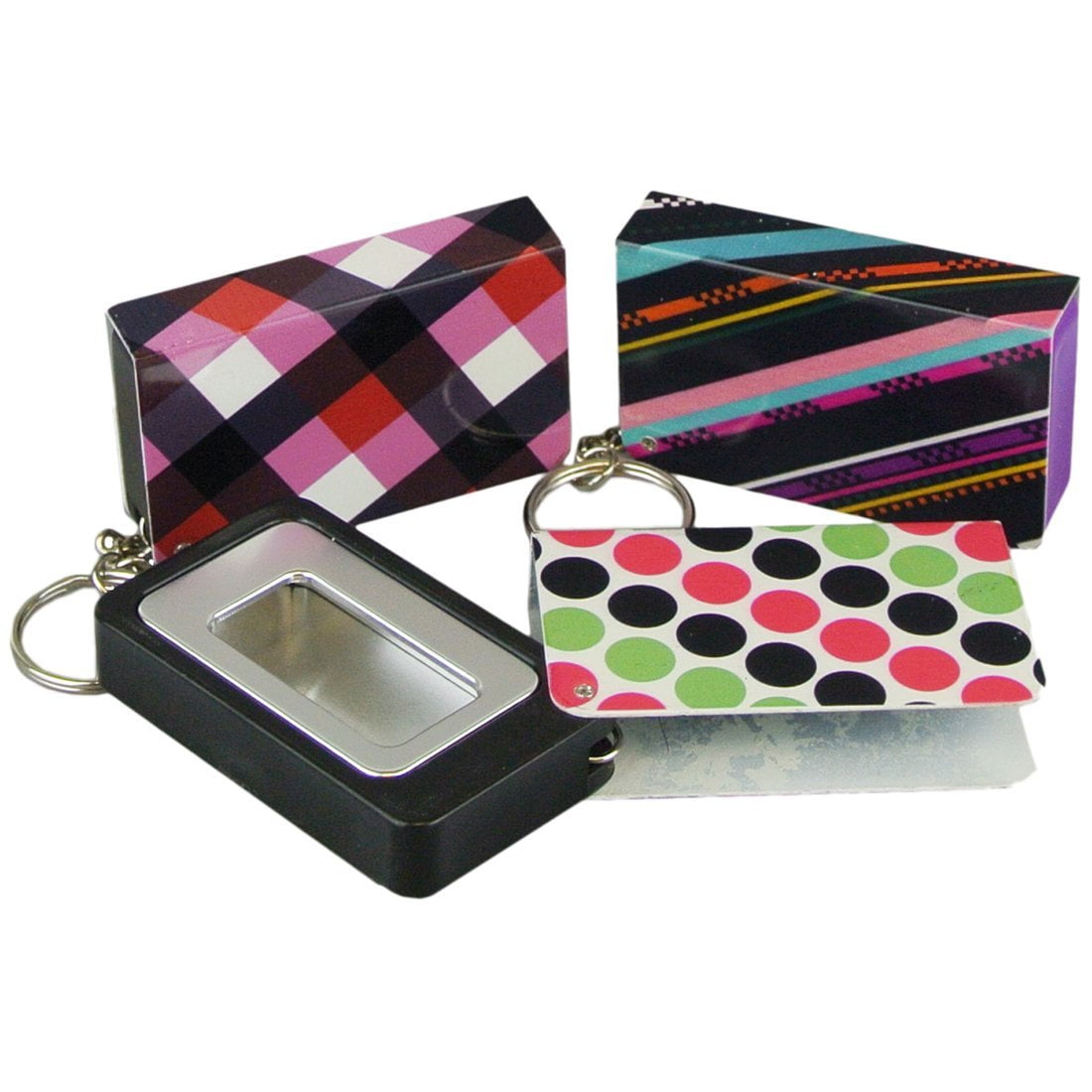 Set of 3 Portable Ashtrays Pocket Cigarette Butt Holders Keychains