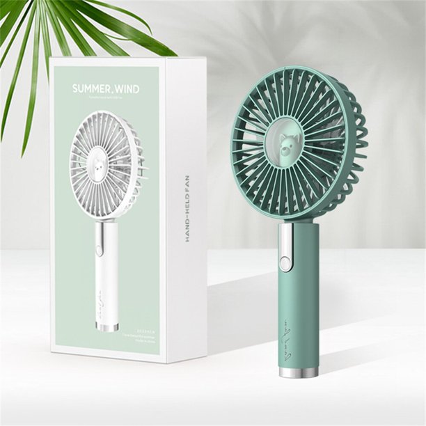 Ventilador de oficina de viento grande para el hogar, ventilador de mano portátil para niños, ventilador de escritorio pequeño, silencioso, carga Usb Fivean unisex