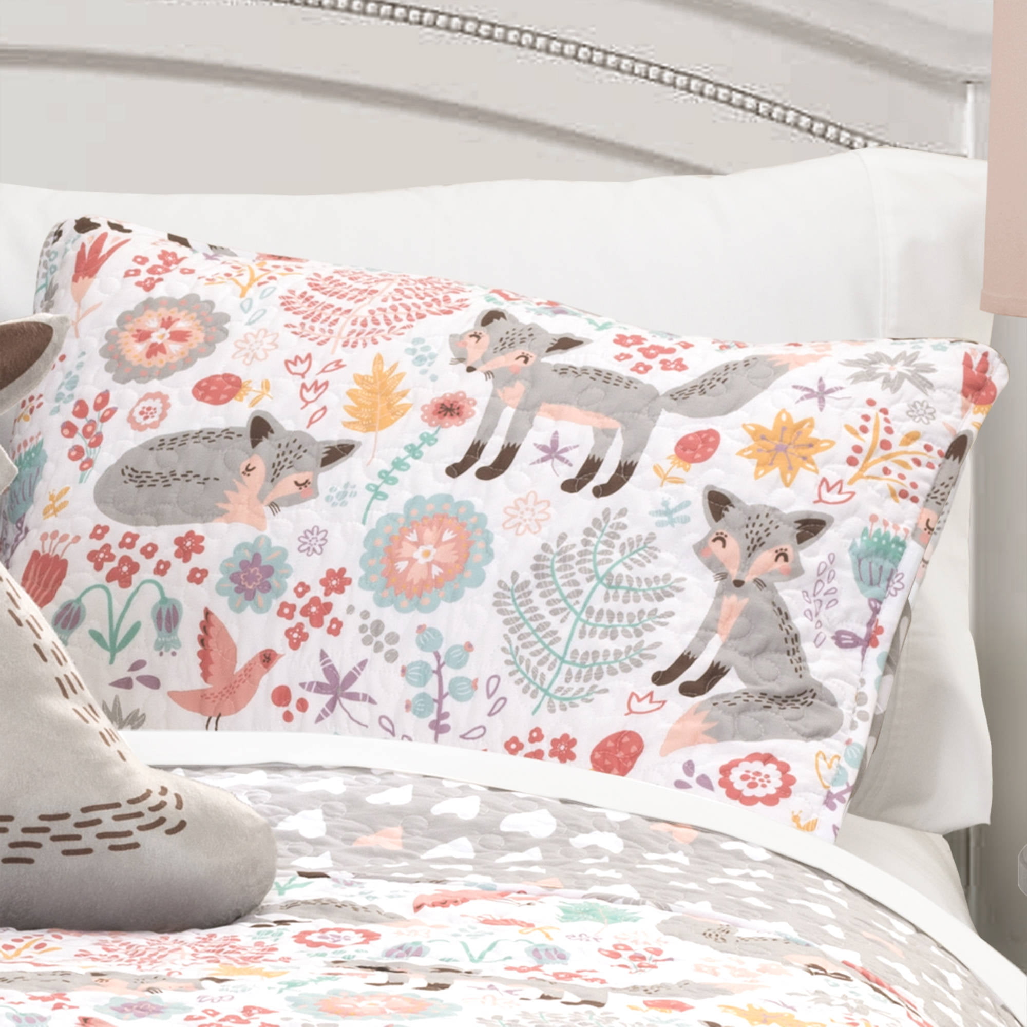 Lush Decor Pixie Fox Kids Animal Print Reversible Quilt, Twin ...