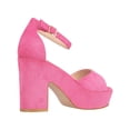thumbnail image 3 of Women Platform Chunky Heeled Sandals Ankle Strap Sexy Open Toe Heels Chunky Block Platform Wedge Sandals, 3 of 5