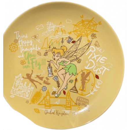 Disney Parks Epcot UK World Showcase Tinker Bell Dish Plate Peter Pan New W Tag