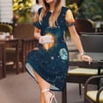 thumbnail image 3 of Daiia Solar System And Planets Print Women's Dresses 2025 Trendy Short sleeve Dresses Casual Baggy Flowy Maxi Sun Dresses, 3 of 6
