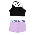 thumbnail image 4 of vastwit Girls 2 Piece Ballet Dance Costume Sleeveless Crop Top with Shorts Set Gymnastic Outfits Butterfly 12, 4 of 5