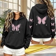 thumbnail image 5 of Hurxie Women's Graphic Hoodies Print Drawstring Long Sleeve Pocket Sweatshirt Pullover Tops, 5 of 5