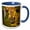Blue/White, variant on 3drose, China, Ningxia. Merlot Grapes at Domaine Helan Mountain Winery., 15oz Two-tone Red Mug