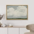 thumbnail image 3 of Wall26 Framed Wall Art Pastel Watercolor White Clouds Over Green Tree Landscape Canvas Print Nature Wilderness Illustrations Fine Art Multicolor for Home Decor - Natural 24"x36", 3 of 5