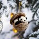 thumbnail image 5 of Adorno de árbol de Navidad acrílico plano 2D con agujero | Diseño de piña caprichoso | Decoración navideña para coche y hogar | Colgante de árbol festivo con aro para colgar, 5 of 5