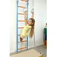 thumbnail image 3 of Home gym equipment for kids, Indoor home playground, Wallbarz Family, Sportkid, 2kinds of Set Holders - Floor & Ceiling or Wallmount, gymnastic rings, wall bar, swedish wall, climbing rope…, 3 of 6