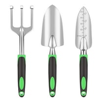 3-Piece Set of Gardening Tools, Gardening Tools Weeding Tools, Garden Tool Set of 3 Pieces,Yard Maintenance Must Haves (Green)