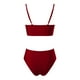 thumbnail image 5 of Augper Fashion Women's Sleeveless Solid Bikini Set Swimsuit Push-Up Padded Swimwear Swimsuit Beachwear, 5 of 5