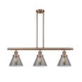 thumbnail image 1 of Innovations 213-AC-G43-L-LED X-Large Cone 3 Light Island Light part of the Franklin Restoration Collection, Antique Copper, 1 of 1