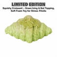 thumbnail image 3 of Slow Rising Squishy Croissant with Green Icing and Nut Topping, 1-Pack, Green, for Kids and Adults, Toy, 3 of 3