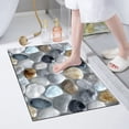 thumbnail image 4 of Corridor Stone Patterned Carpet 3D Pebble Design Entrance Mat Washable Floor Rug Bathroom Bedside Kitchen Non, 4 of 6