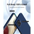 thumbnail image 2 of 【3 in 1 for Samsung Galaxy A12 case, with 2 Pack Screen Protector, Camera Protection，Liquid Silicone Slim Shockproof Protective Phone Case [Microfiber Lining] (Navy Blue), 2 of 6