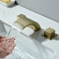 thumbnail image 2 of Deck Mounted Three Hole Bathroom Sink Faucet, Dual Knob Handle Basin Faucet, 2 of 5