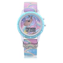 Wonder Nation Unicorn LCD Watch with Rainbow Sliding Charm (WN4292WM)
