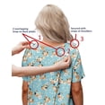 thumbnail image 3 of Pinspark Hospital Gowns Open Back for Women Bedridden Nightgowns Back Opening Short Sleeve Post Surgery Tear Away Adaptive Dresses, 3 of 6