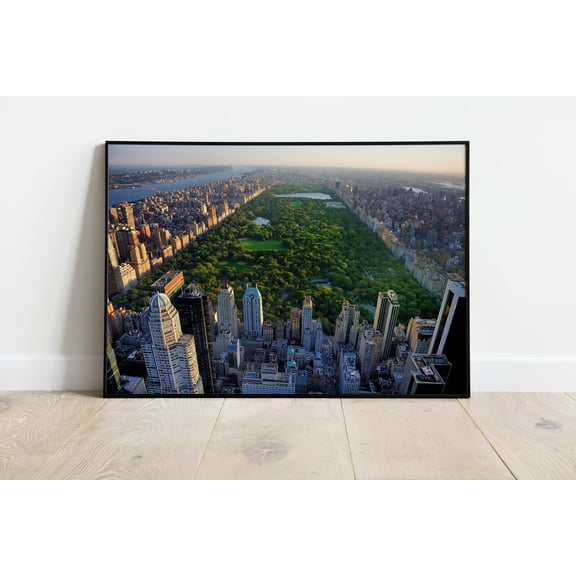 New York Central Park Top View Sunrise Photography Poster