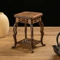 thumbnail image 2 of THY COLLECTIBLES Beautiful Hand Craft Rosewood Oriental Vase Stand for Small Vases and Plants (L4 x W4 x H6), 2 of 3