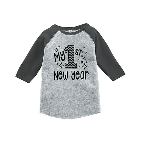 

7 ate 9 Apparel Baby s 1st New Year s Eve Grey Baseball Tee 5