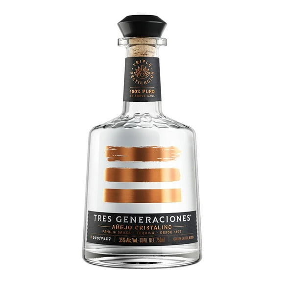 Pack de 4 Tequila Sauza 3 Generaciones Cristalino 700 ml