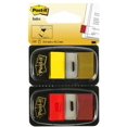 thumbnail image 1 of Post-it Drapeaux 1 Pouce, Idéal pour Marquer et Marquer des Documents Papier, Rouge et Jaune, 50 Drapeaux par Distributeur, Deux, 1 of 5