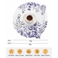 thumbnail image 6 of 15 Inch Round Placemats Set of 4, Purple Eucalyptus Leaves Non Slip Heat Insulation PP Table Mats, Watercolor Spring Summer Botanical Washable Place Mats for Kitchen Dining Party Table Decor, 6 of 7