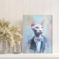 thumbnail image 2 of Dapper Sphynx Cat Portrait Canvas Wall Art, Gentleman Cat Print for Living Room, Bedroom, Office, Study and Den Decor, 2 of 8
