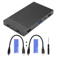 thumbnail image 1 of HDD Enclosure M.2 NVMe Dual Bay HDD Enclosure Gen2 10Gbps HUB Docking Station HDD Accessories, 1 of 7