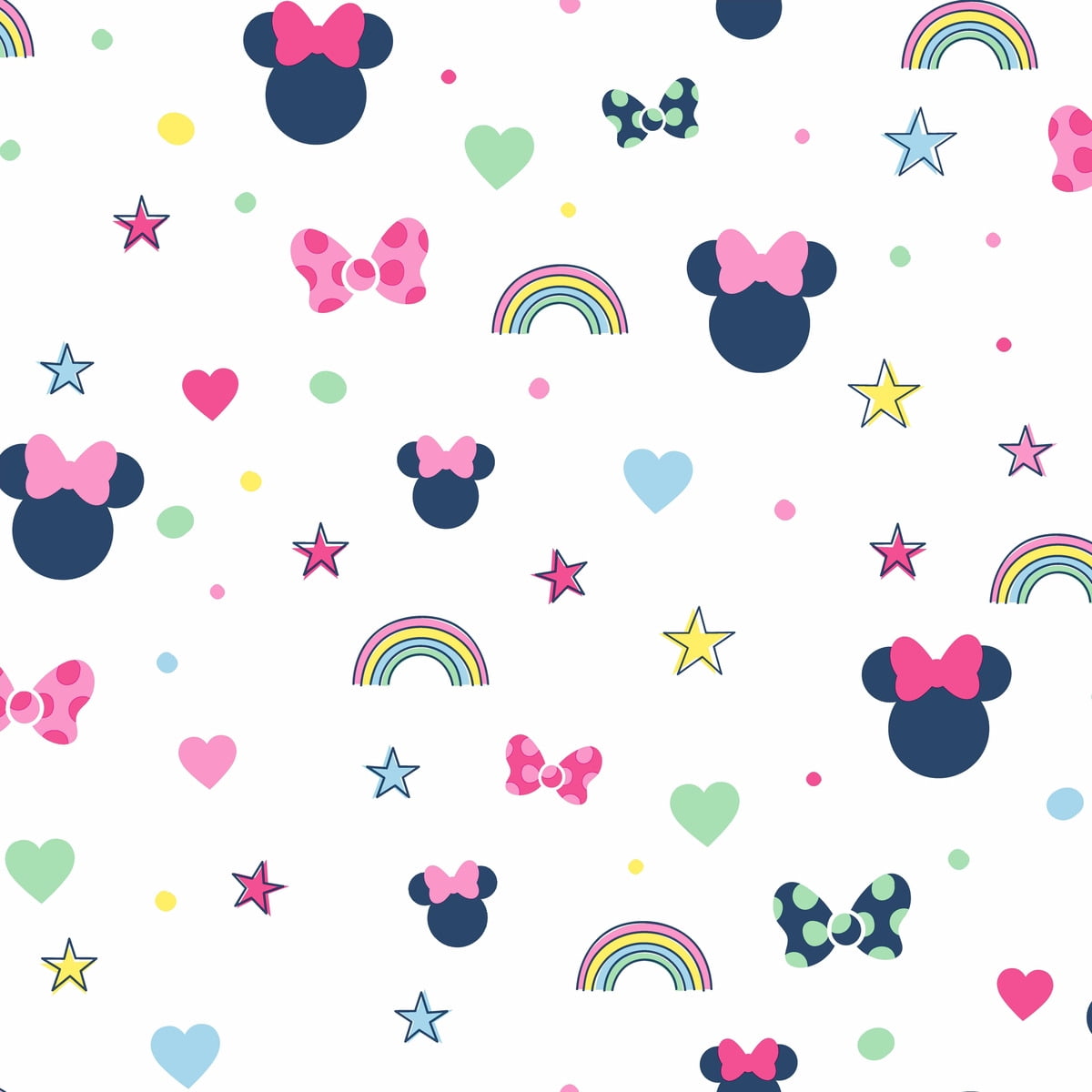 York Wallcoverings DI0991 Disney Minnie Mouse Rainbow ...