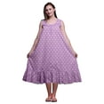 thumbnail image 1 of Bimba Lavender3 Robe de Nuit en Coton à Imprimé Floral Rose pour Femmes, Sans Manches, Tenue de Nuit, Robe Maxi X-Small, 1 of 6
