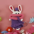 thumbnail image 3 of Estuche para llaves con forma de salchicha, tejido a mano, súper lindo, para niña, feo, lindo, tejido a crochet en lana, estuche protector para llaves, bolsa extraíble, 3 of 6