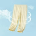 thumbnail image 2 of ZACPNCV Boys Girls Long Bloomers Cotton Harem Pants for Kids Elastic Waist Jogger Pants Solid Lounge Trousers Summer Clothes Yellow 6-9 Months, 2 of 7
