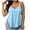 Light Blue, variant on Plus Size Camisole Tops Women Side Split Adjustable Strap V Neck Tanks Sleeveless Soft Casual Summer Clothes (2XL, Purple)