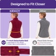 thumbnail image 2 of KEKOY Heating Pad for Full Body Stress Relief, Ultra Soft Electric Heat Pad with 4 Heat Settings, 2-Hour Auto Shut-Off, Fast Heating, Detachable Belt, 24" x 33", Burgundy, 2 of 12