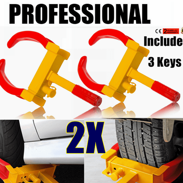 2X Wheel Lock Clamp Boot Tire Claw Auto Car Truck Rv AntiTheft Boat