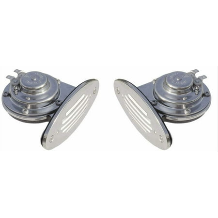 Schmitt & Ongaro Marine Products 7279757 Ongaro Mini Dual Drop-in Horn W/ss Grills High & Low Pitch