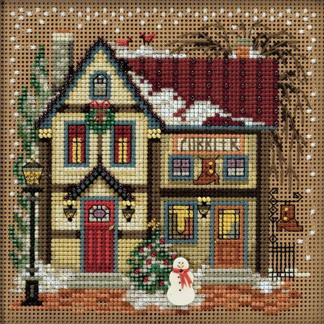 Mill Hill Counted Cross Stitch Kit 5.25"X5.25"Christmas Village