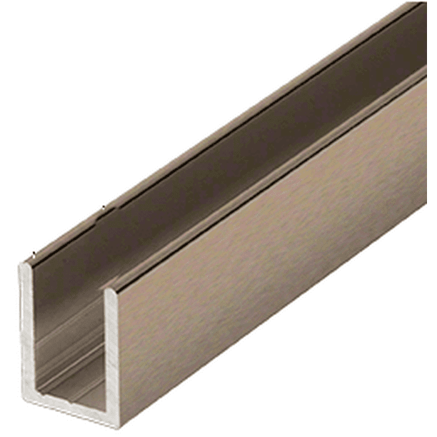 CRL SDCD38BBRZ Brushed Bronze 3/8" Fixed Panel Shower Door Deep U